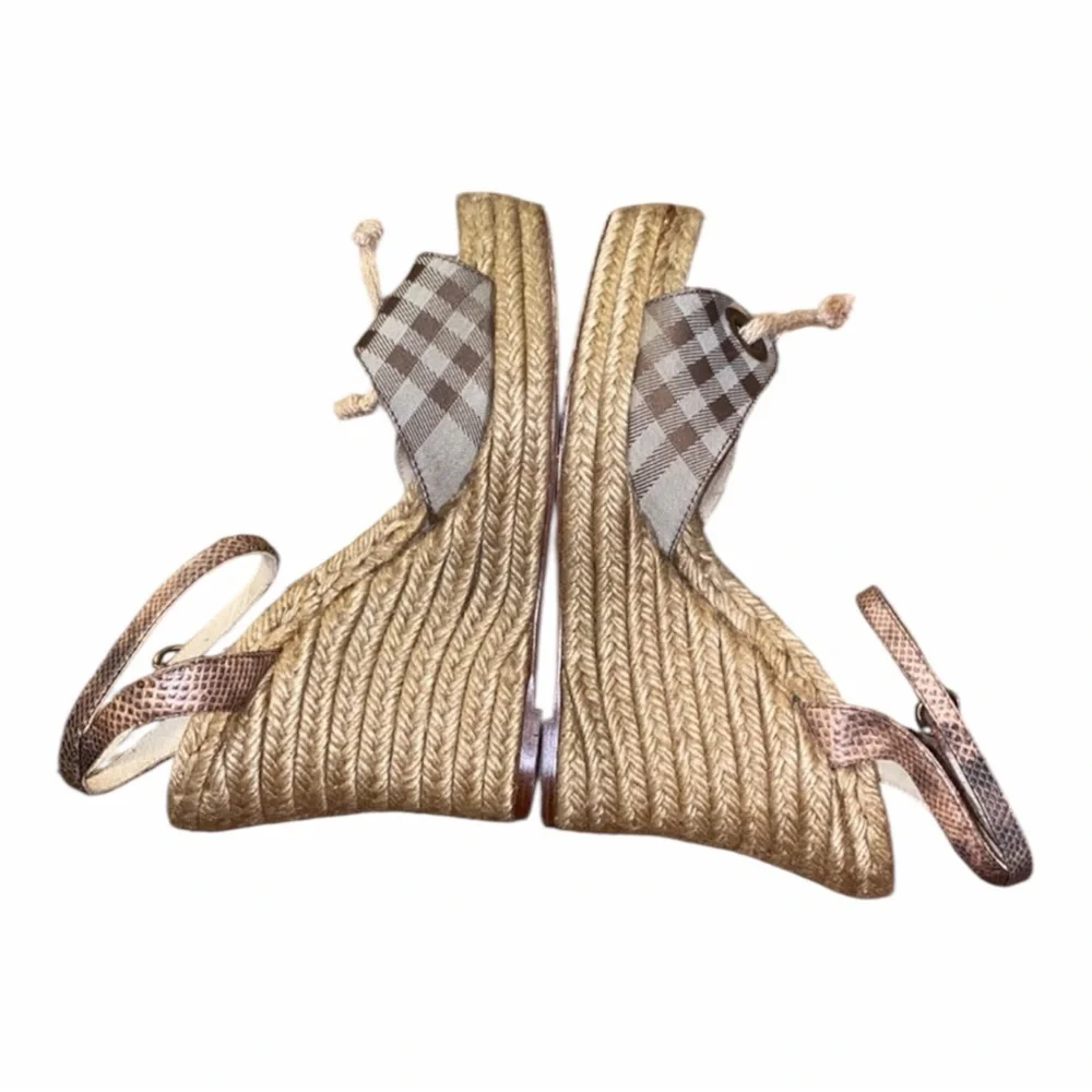 Burberry Brown Checkered Women's Sandals